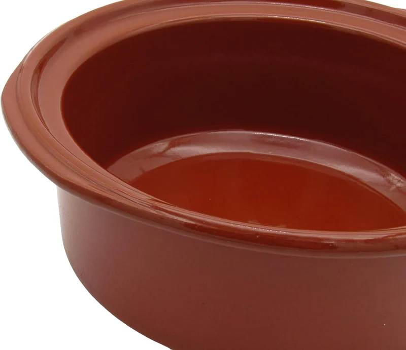 Ton-Cocotte mit Deckel - 3,5 Liter – Glasierter Schmortopf für Ceran, Gas, Ofen & Grill – Mediterran