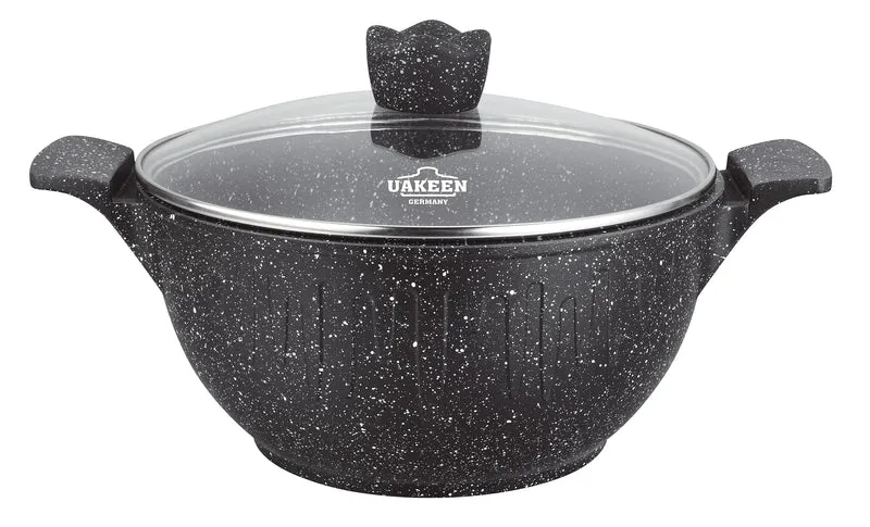 Kasan/Kazan mit Granit Keramikbeschichtung 6 Liter 28cm Durchmesser Keramik Design Kochtopf, 6 Liter