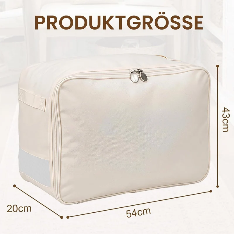Aufbewahrungstasche,Faltbare Kleiderschrank Organizer mit Deckel, 45L Grosse Kleideraufbewahrung Umz