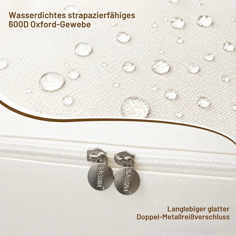 Aufbewahrungstasche,Faltbare Kleiderschrank Organizer mit Deckel, 45L Grosse Kleideraufbewahrung Umz