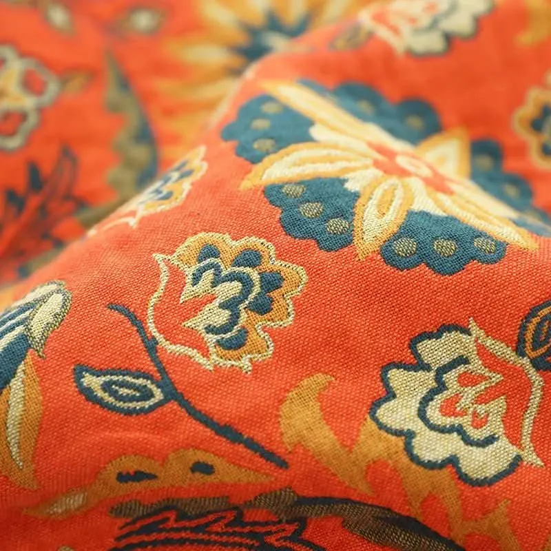 NordicLoom Bezug – Stilvolle Baumwolldecke mit Boho-Jacquard für Ganzjährigen Komfort
