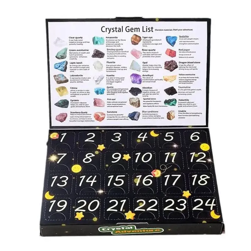 Geoschatz Adventskalender 2025 – 24 Natürliche Edelsteine Für Sammler & Kinder