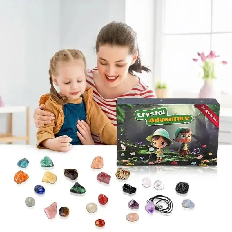 Geoschatz Adventskalender 2025 – 24 Natürliche Edelsteine Für Sammler & Kinder