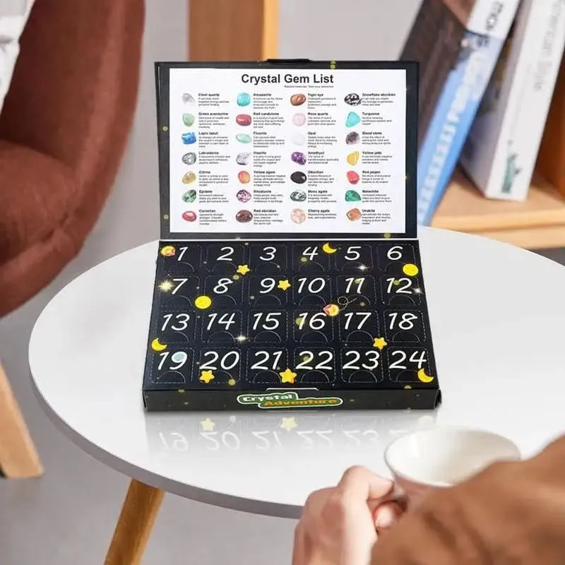 Geoschatz Adventskalender 2025 – 24 Natürliche Edelsteine Für Sammler & Kinder