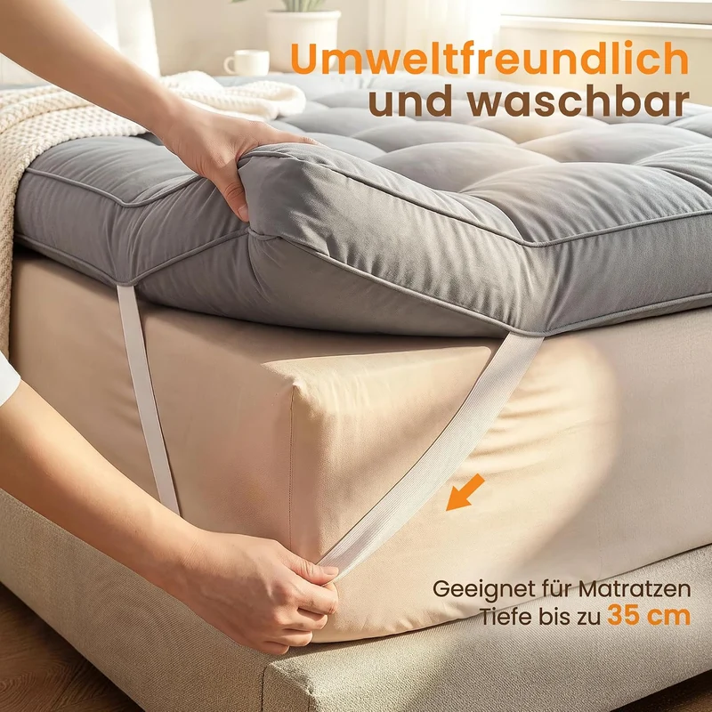 Wowttrelax Matratzenauflage 90 x 200 cm, Stärke 8 cm | Hoch atmungsaktiv, ohne lästigen Wärmestau Er