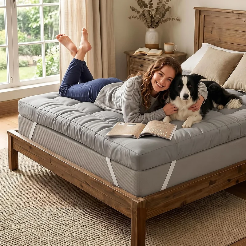 Wowttrelax Matratzenauflage 90 x 200 cm, Stärke 8 cm | Hoch atmungsaktiv, ohne lästigen Wärmestau Er