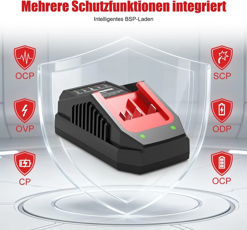 18V 3A Schnellladegerät Ersatz für Bosch Ladegeräte 18v | Kompatibel mit Bosch Professional 18V GBA