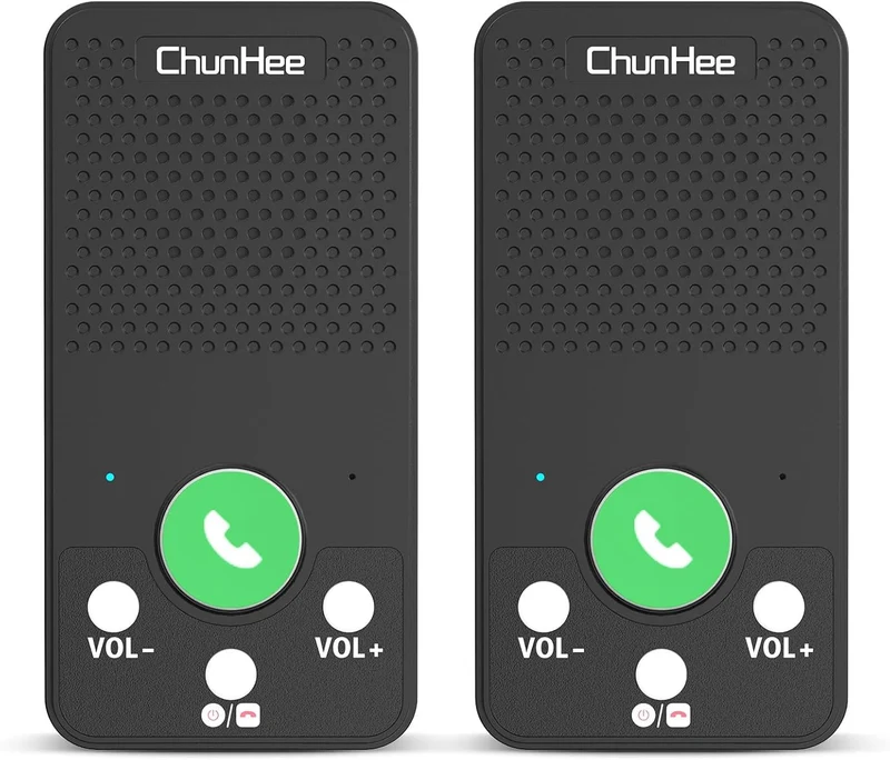 ChunHee Senioren Gegensprechanlage für Zuhause, Kabelloses Intercom 2er Set | Schnelle Hilfe per Tas