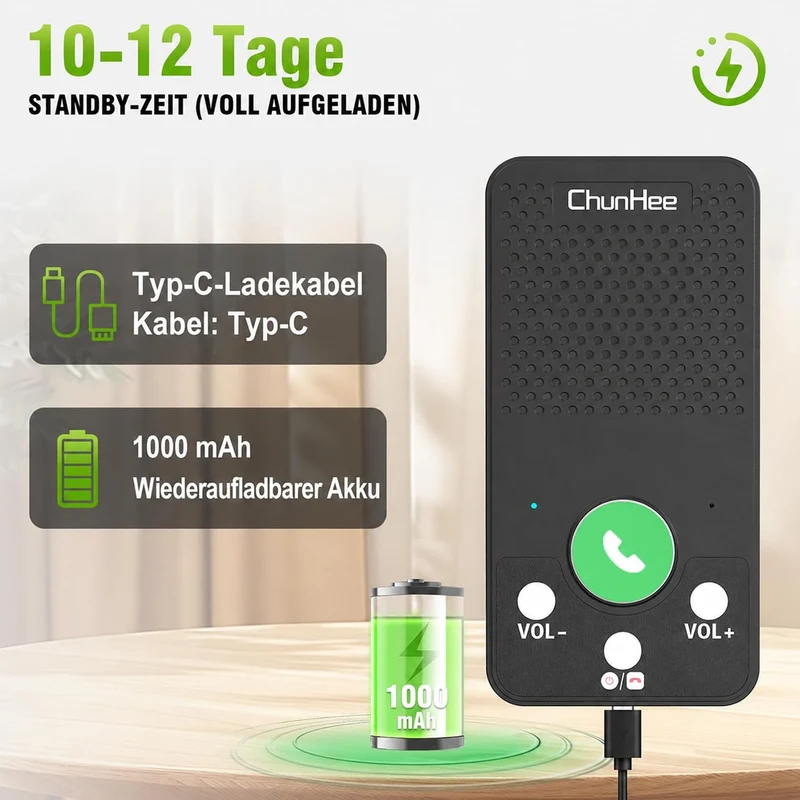 ChunHee Senioren Gegensprechanlage für Zuhause, Kabelloses Intercom 2er Set | Schnelle Hilfe per Tas