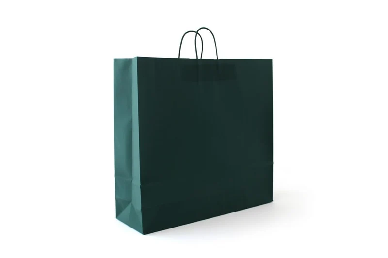 PGV Papiertragetaschen mit Kordel extra gross 54 + 14 x 50 cm (50 Stück, DUNKELGRÜN) 50 Stück Dunkel