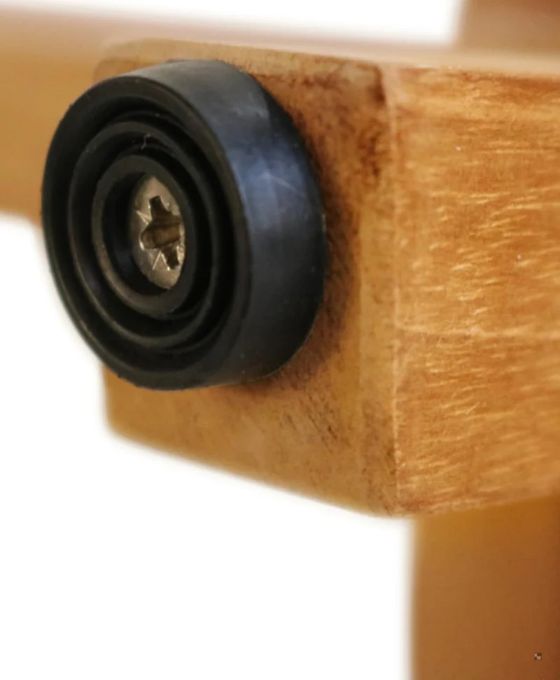 Duschhocker Holz mit Ablage Duschbank Premium Badhocker Badsitz Massivholz und Anti-Rutsch-Füsse