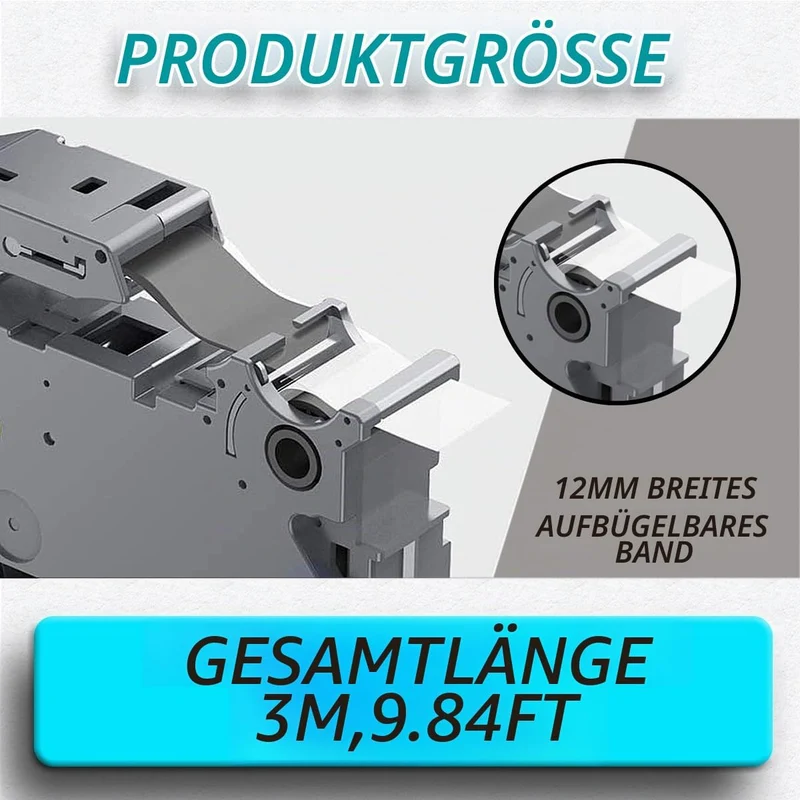 Kompatibel für Brother TZe-FA231 TZe-FA3 TZe-FA3R 12 mm x 3 m, Textil-Schriftband Aufbügelband für B
