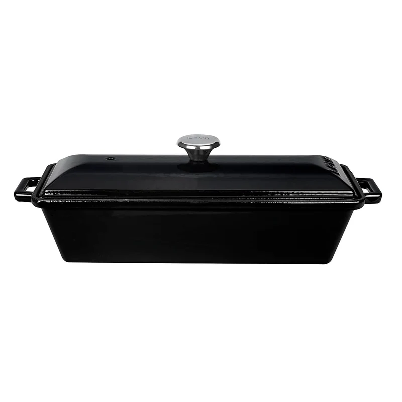 LAVA LVPEK826BLK LV P EK 826 BLK Kastenform – Terrinentopf, Gusseisen, 1.1 quarts, Schwarzer Obsidia