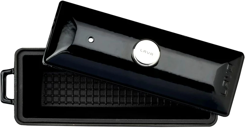 LAVA LVPEK826BLK LV P EK 826 BLK Kastenform – Terrinentopf, Gusseisen, 1.1 quarts, Schwarzer Obsidia
