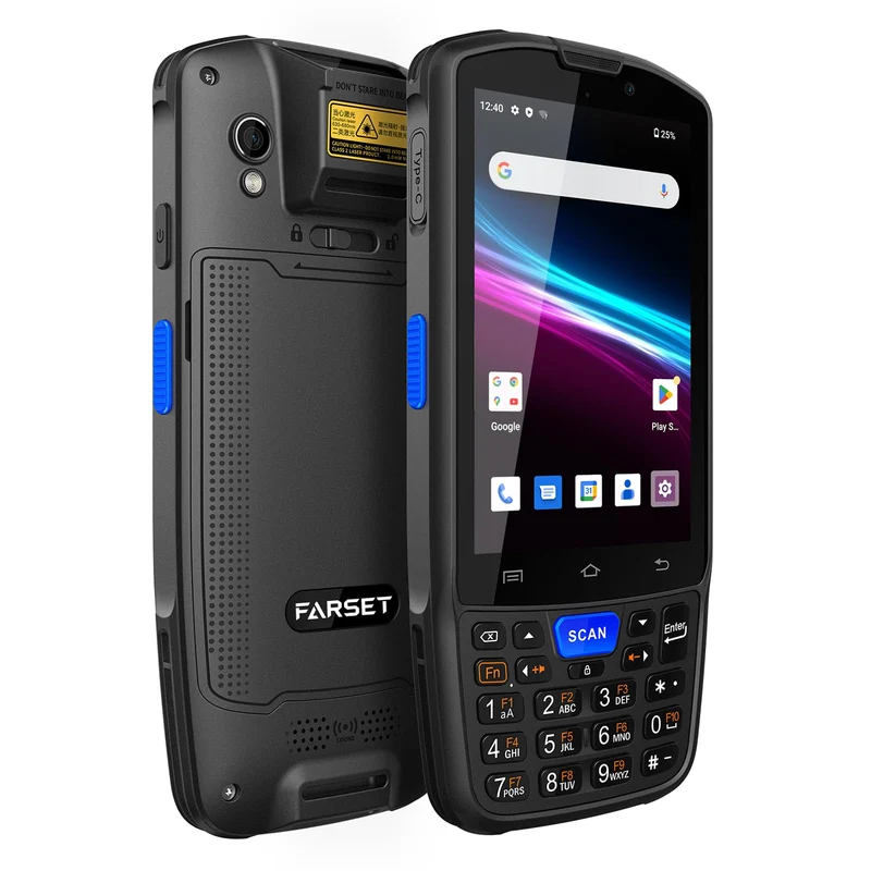 Farset F7-WiFi Android 14 Barcode-Scanner-PDA, 1D/2D/QR-Scan-Engine mit Zebra-Lizenz, SE6100, 5000 m