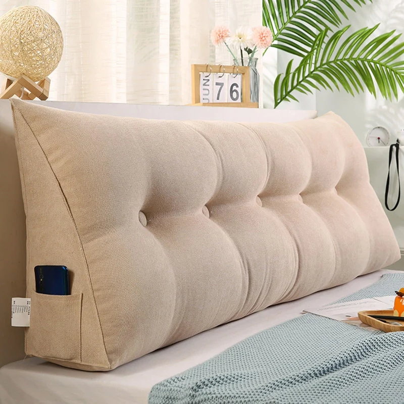 Rückenkissen Abnehmbar Dreieckiges Lendenkissen für Bett Sofa | Bücherkissen Rückenlehne Kissen Rück