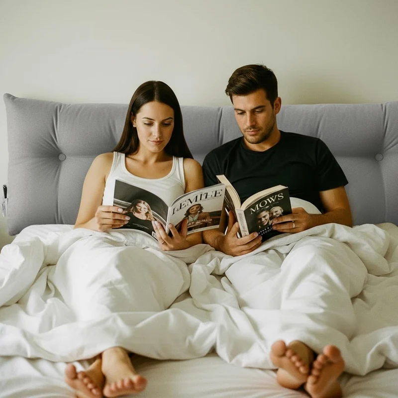 Rückenkissen Abnehmbar Dreieckiges Lendenkissen für Bett Sofa | Bücherkissen Rückenlehne Kissen Rück