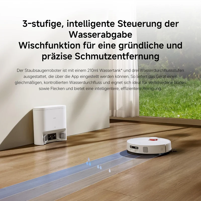 XIAOMI Saugroboter Mit Wischfunktion H40,10000Pa Saugkraftsaugroboter,Mit LDS-Laser-Navigation Staub