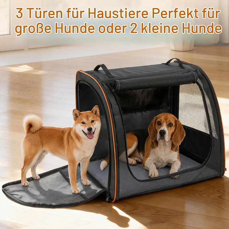 Hunde Autositz Faltbare Transportbox für Reise, Hundetragetasche Katzentragetasche Pet Carrier Trans