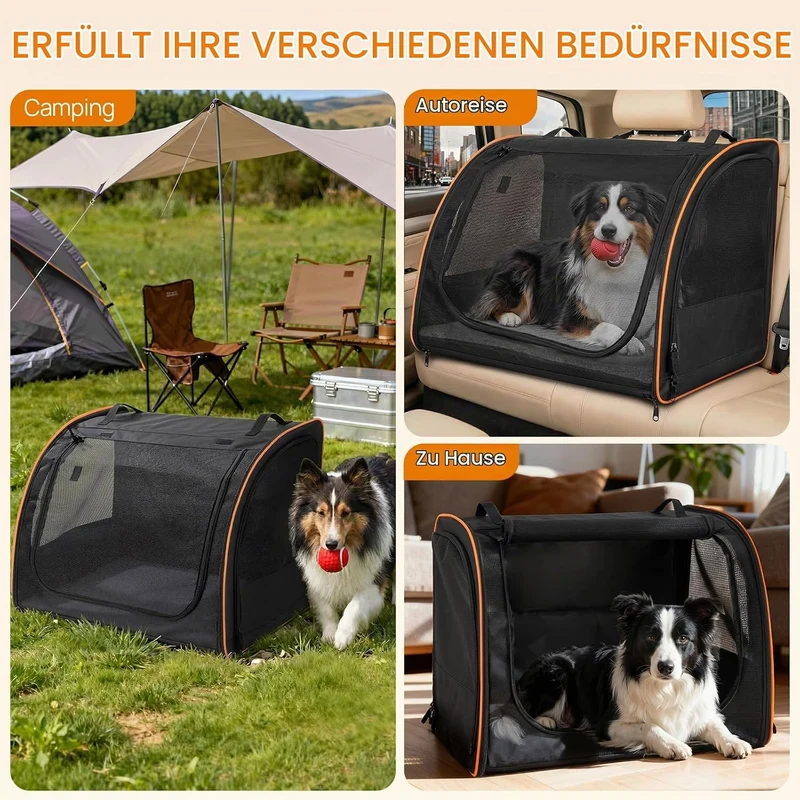Hunde Autositz Faltbare Transportbox für Reise, Hundetragetasche Katzentragetasche Pet Carrier Trans