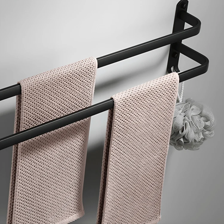 Flexregal – Wandmontiertes Badezimmerregal aus Aluminium mit 3 Querstreben