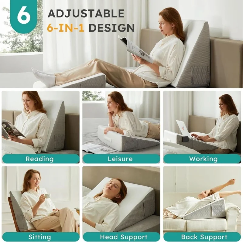 Luxus Keil Kissen – Ergonomisches Neigungskeil Kissen Mit Gedächtnis-Schaum
