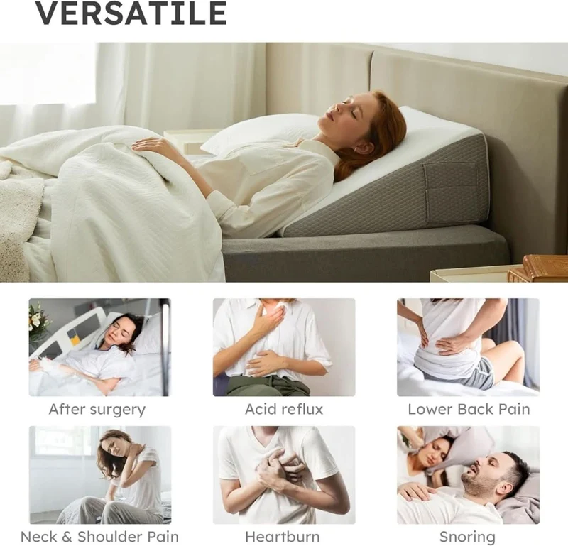 Luxus Keil Kissen – Ergonomisches Neigungskeil Kissen Mit Gedächtnis-Schaum