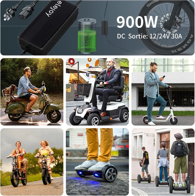 15 Amp Lithium-Batterie-Ladegerät 12V-88V verstellbares | LiFePO4 Lithium-Batterie-Ladegerät mit OLE