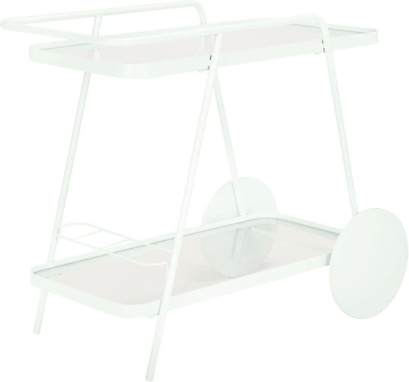 SAFAVIEH Modern 2 Etagen Barwagen, Weiss, 91 x 47 x 76