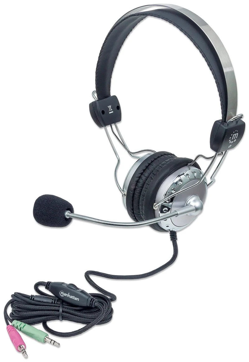 Manhattan Stereo Headset (Flexibles Mikrofon aus Edelstahl mit integrierter Lautstärkeregelung), 175