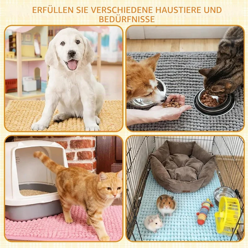 4 Stück Pipipads für Meerschweinchen und Kaninchen, 50x30cm Waschbare PIPI Matten für Kaninchen, Ham