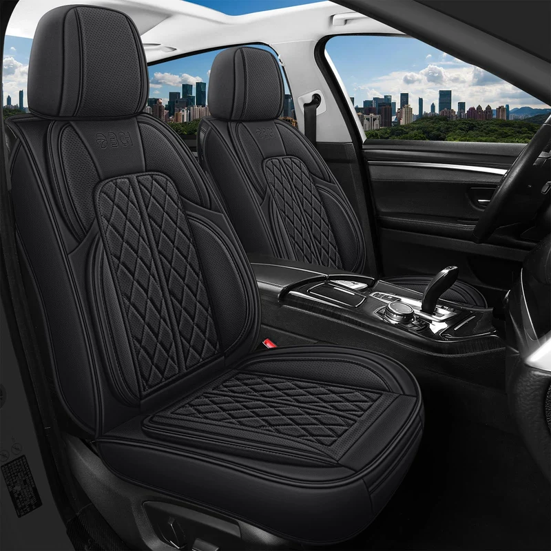 Leder Autositzbezüge, Autositzbezüge Komplettset, Universelle Sitzbezügesets für PKWs, SUVs und Limo