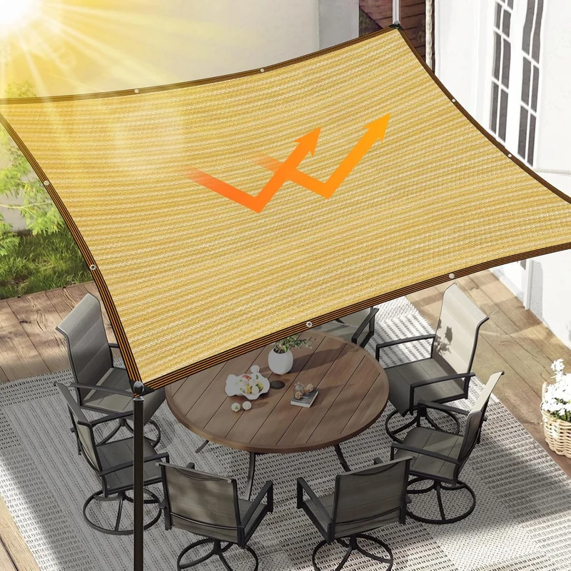 Schattennetz-90% schattiernetz mit ösen, 2x3m Schattierungsnetz geeignet für Pergolen,Garten,Pflanze