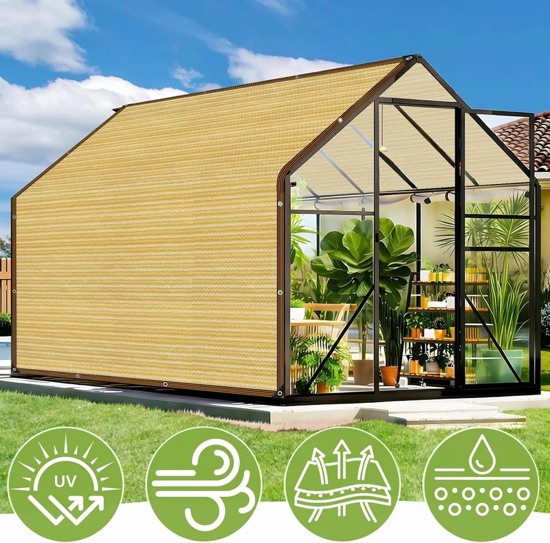Schattennetz-90% schattiernetz mit ösen, 2x3m Schattierungsnetz geeignet für Pergolen,Garten,Pflanze
