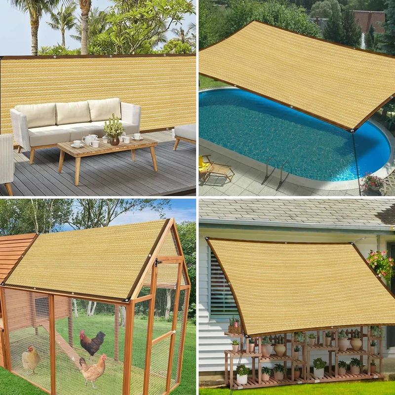 Schattennetz-90% schattiernetz mit ösen, 2x3m Schattierungsnetz geeignet für Pergolen,Garten,Pflanze