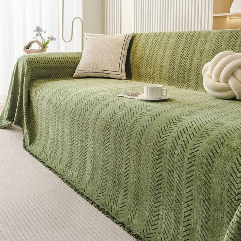 TexturaHome – Kratzfester & Waschbarer Chenille Sofabezug für Stilvolle Wohnräume