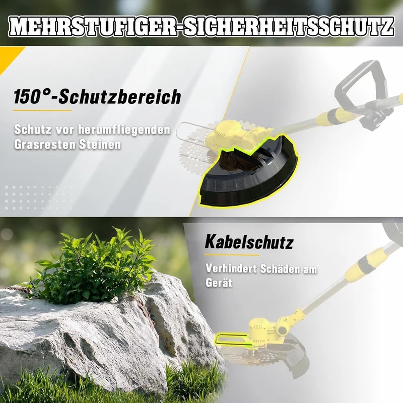 Rasentrimmer mit Akku,Akku Rasentrimmer für Makita Akkus, | 4-in-1 Freischneider Akku mit 2X4.0Ah Ak