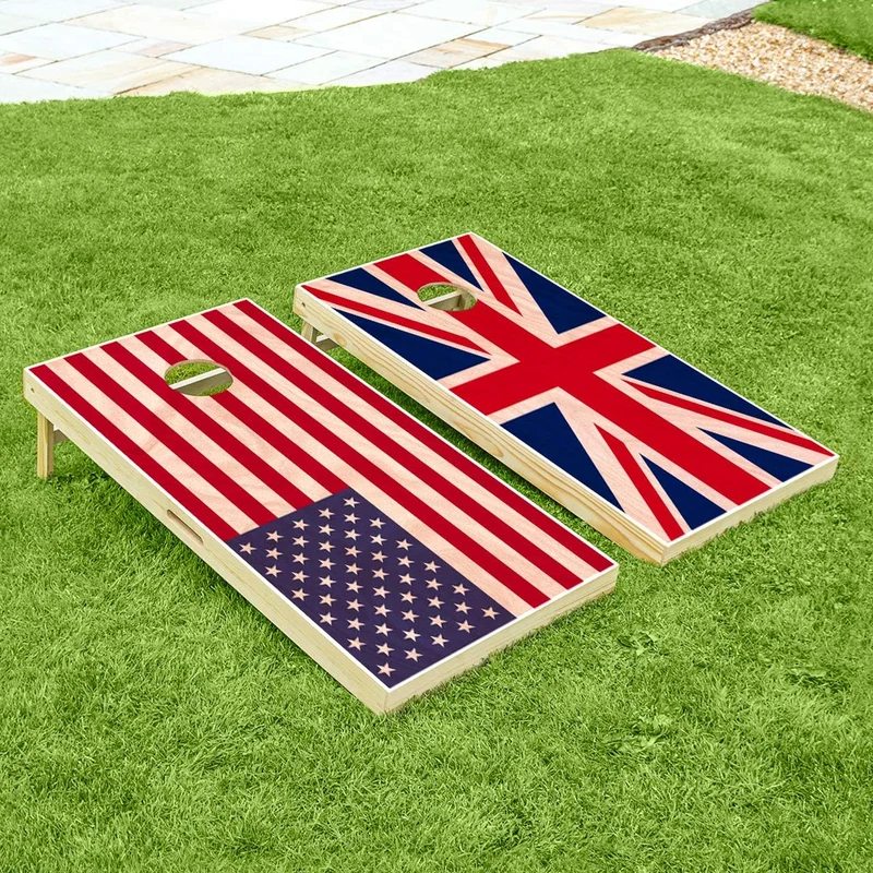 Harrier Cornhole Spiel | Outdoor Spiel - Cornhole Set mit Cornhole Bretter, Cornhole Säckchen + Trag