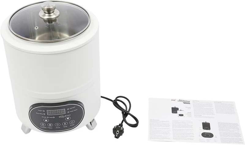 Joghurtmaschine 8 Liter, Edelstahl 304, Joghurtbereiter mit Temperaturregelung 25-80°C, für Fruchtes