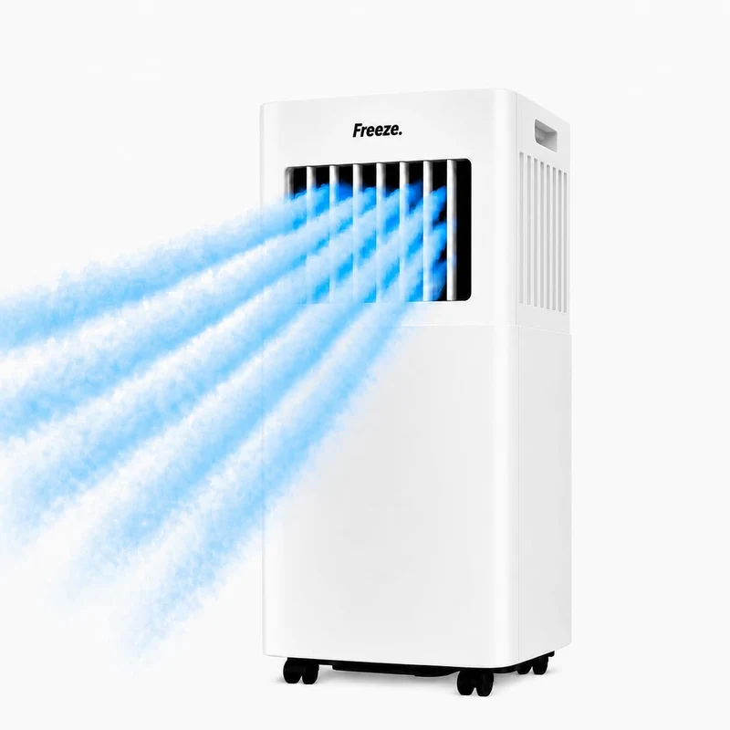 Freeze. nineH 9000BTU Mobile Klimaanlage mit Wärmepumpe, weiss, Monoblock-Klimaanlage und Heizung mi