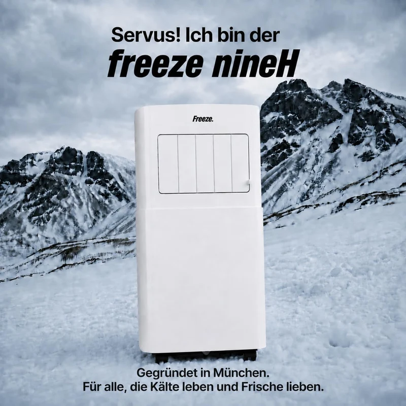 Freeze. nineH 9000BTU Mobile Klimaanlage mit Wärmepumpe, weiss, Monoblock-Klimaanlage und Heizung mi