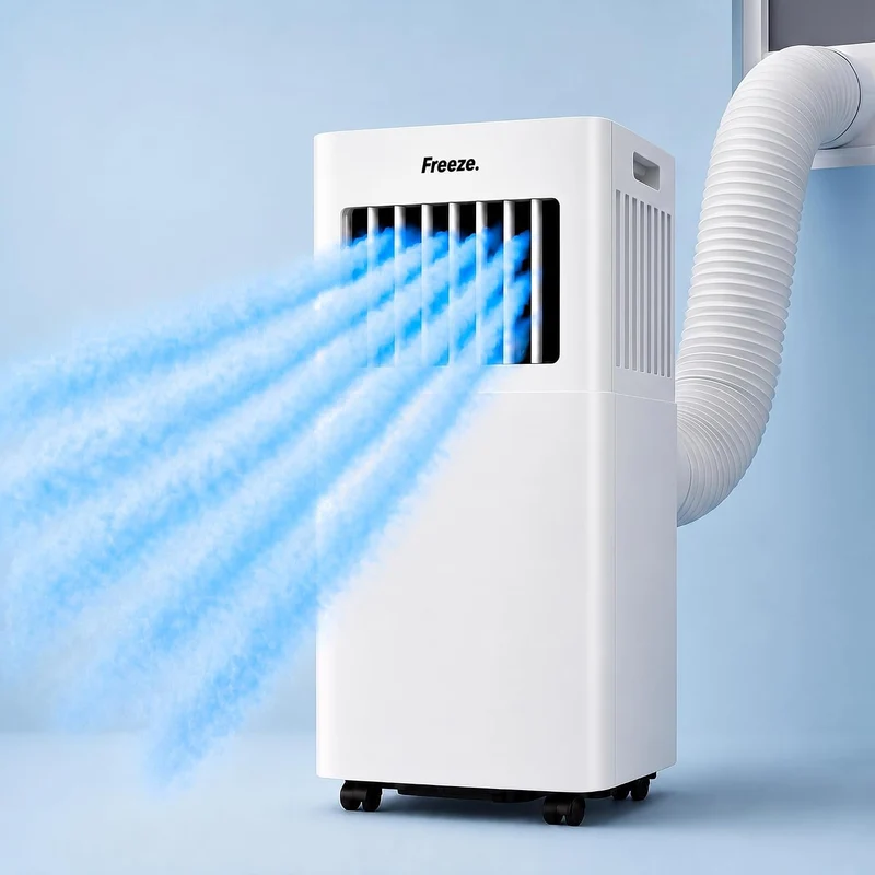 Freeze. nineH 9000BTU Mobile Klimaanlage mit Wärmepumpe, weiss, Monoblock-Klimaanlage und Heizung mi