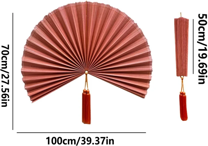 ChumDecor Fächer-Wanddekoration, japanische chinesische Wandfächer-Dekoration, Boho-Kopfteil zum Auf