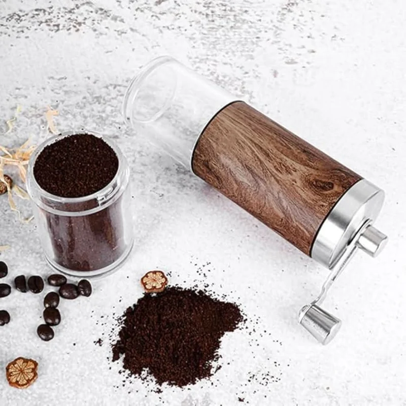 GrindMate – Tragbare Holz Kaffeemühle für Kaffee und Gewürze
