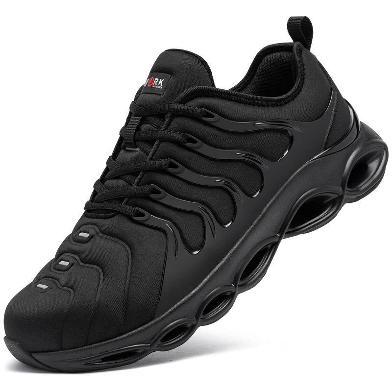 LARNMERN Sicherheitsschuhe Herren Arbeitsschuhe Bequem Stahlkappe Arbeitsturnschuhe Dämpfung Leicht