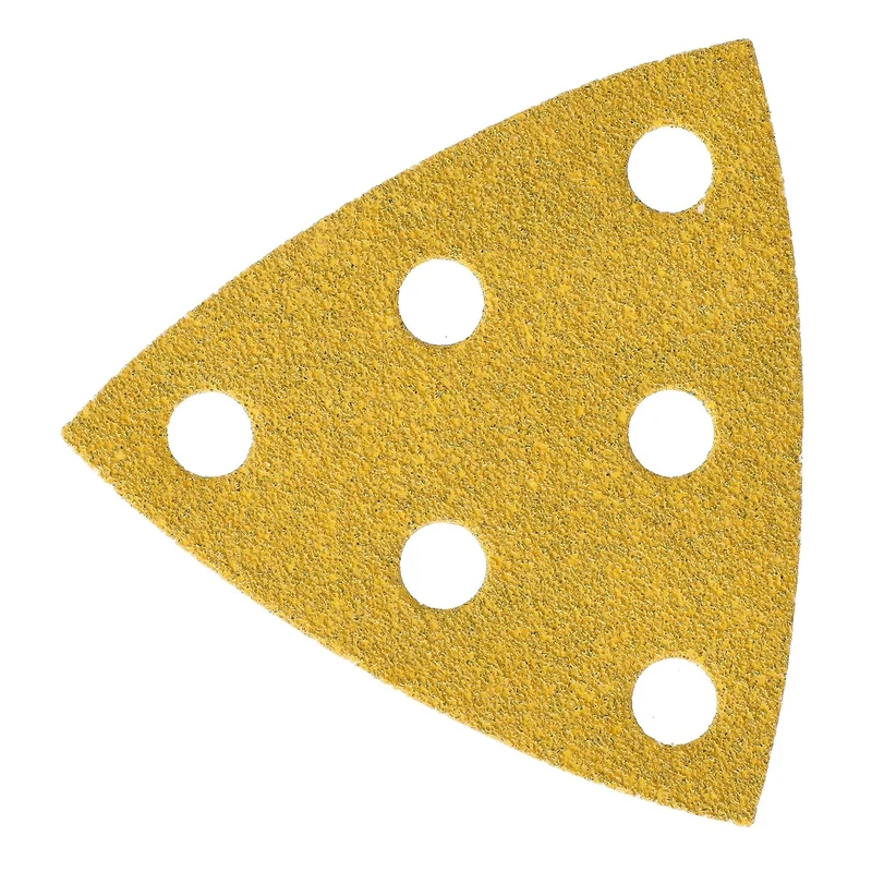 Mirka Gold Schleifdreieck Universal-Schleifpapier 93x93x93mm / 6-Loch/Korn P60, 50 Stk/Zum Schleifen