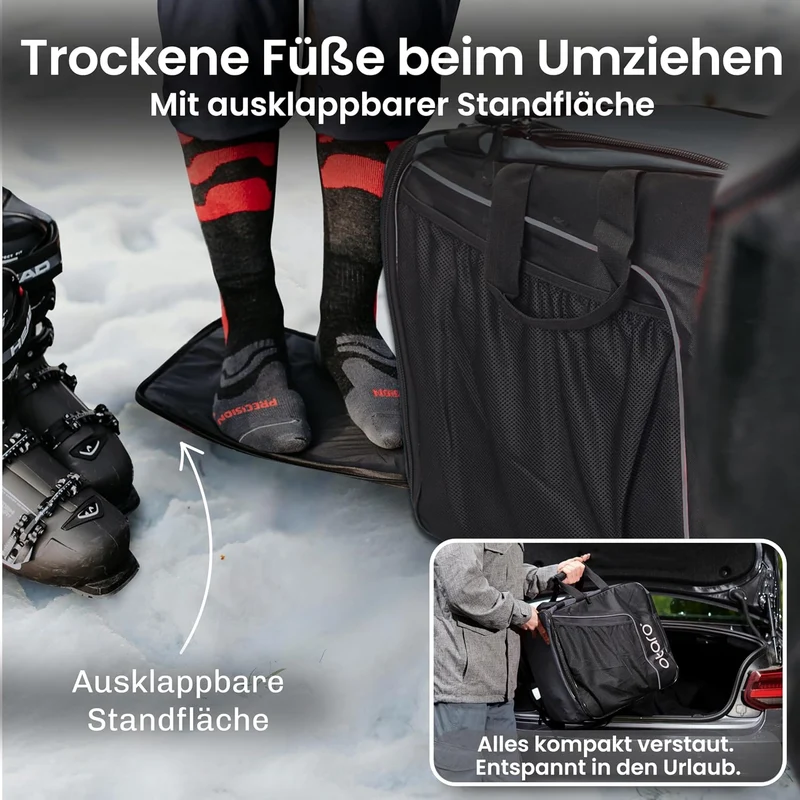 Otaro Skischuhtasche mit Helmfach (über 35.000 zufriedene Kunden) Premium Skitasche für Skischuhe |