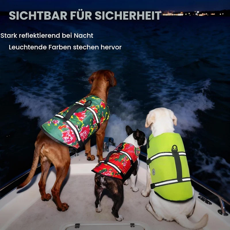 VIVAGLORY Rip Stop Schwimmweste Hund, Hundeschwimmweste, Schwimmhilfe & Auftrieb, Rettungsweste Hund