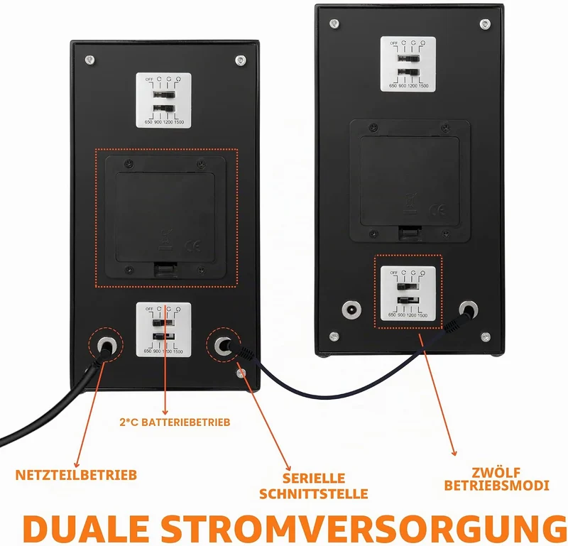 MOZSLY Doppel Uhrenbeweger für Automatik Uhren mit leisem Motor Klavierlack Schwarz, Schwarz