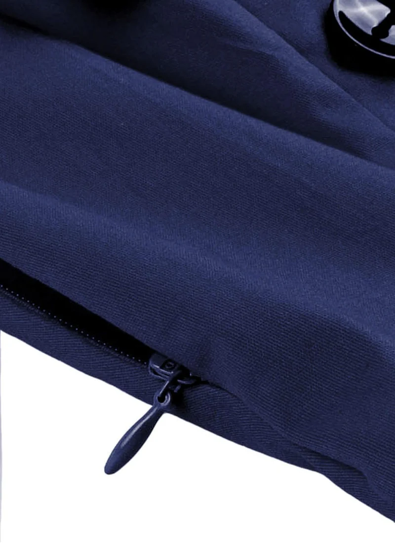 Axoe Damen 50er Jahre Kleider mit Gepunkte Rockabilly XL Navy, XL Navy